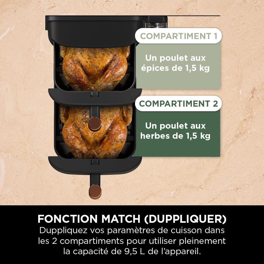 Airfryer DuoCrunch - La Friteuse à Air Double Étage Pratique et Efficace